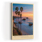 Paul Sinus Wandbild in 40x60cm The California Hour mit Sonnenuntergang und Palmenküste in warmen Farbtönen für elegante Wandgestaltung
