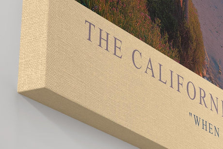 Paul Sinus Wandbild in 40x60cm The California Hour mit Sonnenuntergang und Palmenküste in warmen Farbtönen für elegante Wandgestaltung