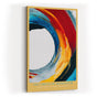 Paul Sinus Wandbild in 40x60cm The Circle of Momentum – Dynamischer Farbkreis in Rot, Gelb, Blau und Weiß