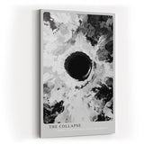 Paul Sinus Wandbild in 40x60cm The Collapse – Dramatische monochrome Kunst mit intensivem Zentrum und ausstrahlender Bewegung