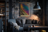 Paul Sinus Wandbild in 40x60cm The Color Flow – abstraktes Farbmotiv in leuchtenden Metallic-Tönen für moderne Raumgestaltung