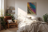 Paul Sinus Wandbild in 40x60cm The Color Flow – abstraktes Farbmotiv in leuchtenden Metallic-Tönen für moderne Raumgestaltung