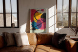 Paul Sinus Wandbild in 40x60cm The Color Impulse – Lebendige Komposition aus überlappenden Kreisen in kräftigem Gelb, Rot, Blau, Pink und Schwarz