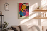 Paul Sinus Wandbild in 40x60cm The Color Impulse – Lebendige Komposition aus überlappenden Kreisen in kräftigem Gelb, Rot, Blau, Pink und Schwarz