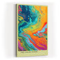 Paul Sinus Wandbild in 40x60cm The Color Storm – Abstrakte Farbwelle in kräftigen Blau-, Orange-, Pinkund Grüntönen