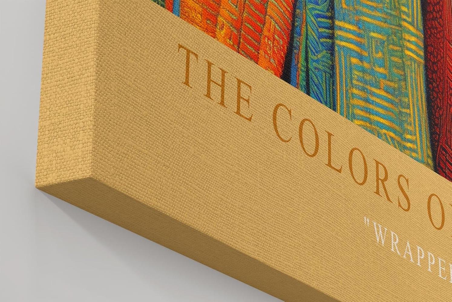 Paul Sinus Wandbild in 40x60cm The Colors of Grace afrikanische Frau mit buntem Kopftuch in detailreicher moderner Malerei für elegante Wohnakzente