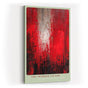 Paul Sinus Wandbild in 40x60cm The Crimson Facade – Ausdrucksstarkes abstraktes Kunstwerk in leuchtendem Rot mit strukturreicher Oberfläche