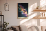 Paul Sinus Wandbild in 40x60cm The Dance of Light – abstrakte Lichtkomposition in fließenden Regenbogenfarben für kreative und moderne Raumgestaltung