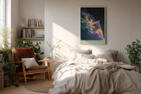 Paul Sinus Wandbild in 40x60cm The Dance of Light – abstrakte Lichtkomposition in fließenden Regenbogenfarben für kreative und moderne Raumgestaltung
