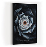 Paul Sinus Wandbild in 40x60cm The Dark Bloom – Detailliertes Blumenmotiv in dunklen und kühlen Farbtönen