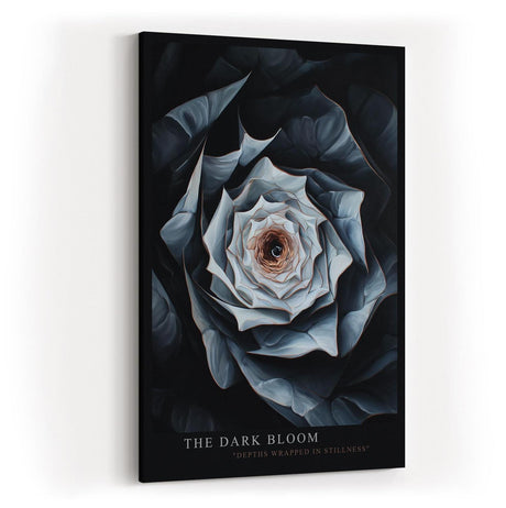 Paul Sinus Wandbild in 40x60cm The Dark Bloom – Detailliertes Blumenmotiv in dunklen und kühlen Farbtönen