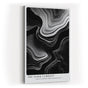 Paul Sinus Wandbild in 40x60cm The Dark Current – Abstrakte Schwarz-Weiß-Linienstrukturen mit fließender Bewegung und tiefem Kontrast