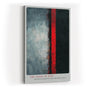 Paul Sinus Wandbild in 40x60cm The Edge of Red – Abstraktes Kunstwerk mit starkem Farbkontrast zwischen Schwarz, Grau und Rot
