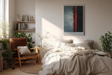 Paul Sinus Wandbild in 40x60cm The Edge of Red – Abstraktes Kunstwerk mit starkem Farbkontrast zwischen Schwarz, Grau und Rot