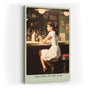 Paul Sinus Wandbild in 40x60cm The Girl in the Bar nostalgische Szene einer Frau an der Bar in Bilder Stil für stilvolle Raumgestaltung