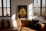 Paul Sinus Wandbild in 40x60cm The Golden Alignment Abstrakte Geometrie in Gold und Braun mit harmonischer Symmetrie und meditativer Tiefe