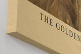 Paul Sinus Wandbild in 40x60cm The Golden Halo – Elegantes Porträt einer jungen Frau mit goldenem Heiligenschein in sanften, warmen Farbtönen für stilvolle Raumgestaltung
