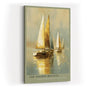 Paul Sinus Wandbild in 40x60cm The Golden Regatta – Segelboote im warmen Licht auf ruhigem Wasser