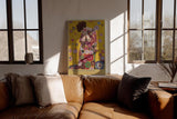 Paul Sinus Wandbild in 40x60cm The Golden Sorrow – ausdrucksstarkes Kunstmotiv im goldenen Mosaikstil für elegante Raumgestaltung