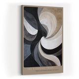 Paul Sinus Wandbild in 40x60cm The Harmonic Twist – Fließende Schwarz-, Weißund Grautöne in eleganter Spiralbewegung mit harmonischen Kontrasten