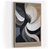 Paul Sinus Wandbild in 40x60cm The Harmonic Twist – Fließende Schwarz-, Weißund Grautöne in eleganter Spiralbewegung mit harmonischen Kontrasten