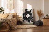 Paul Sinus Wandbild in 40x60cm The Impact – Ausdrucksstarke monochrome Kunst mit dynamischem Kreismotiv