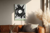 Paul Sinus Wandbild in 40x60cm The Impact – Ausdrucksstarke monochrome Kunst mit dynamischem Kreismotiv