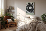 Paul Sinus Wandbild in 40x60cm The Impact – Ausdrucksstarke monochrome Kunst mit dynamischem Kreismotiv