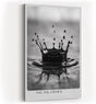 Paul Sinus Wandbild in 40x60cm The Ink Crown – Schwarz-Weiß-Aufnahme einer Wasserkrone im Moment des Aufpralls