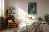 Paul Sinus Wandbild in 40x60cm The Inner Constellation – abstrakte Silhouetten mit kosmischen Mustern, spirituelle Kunst in intensiven Farbtönen