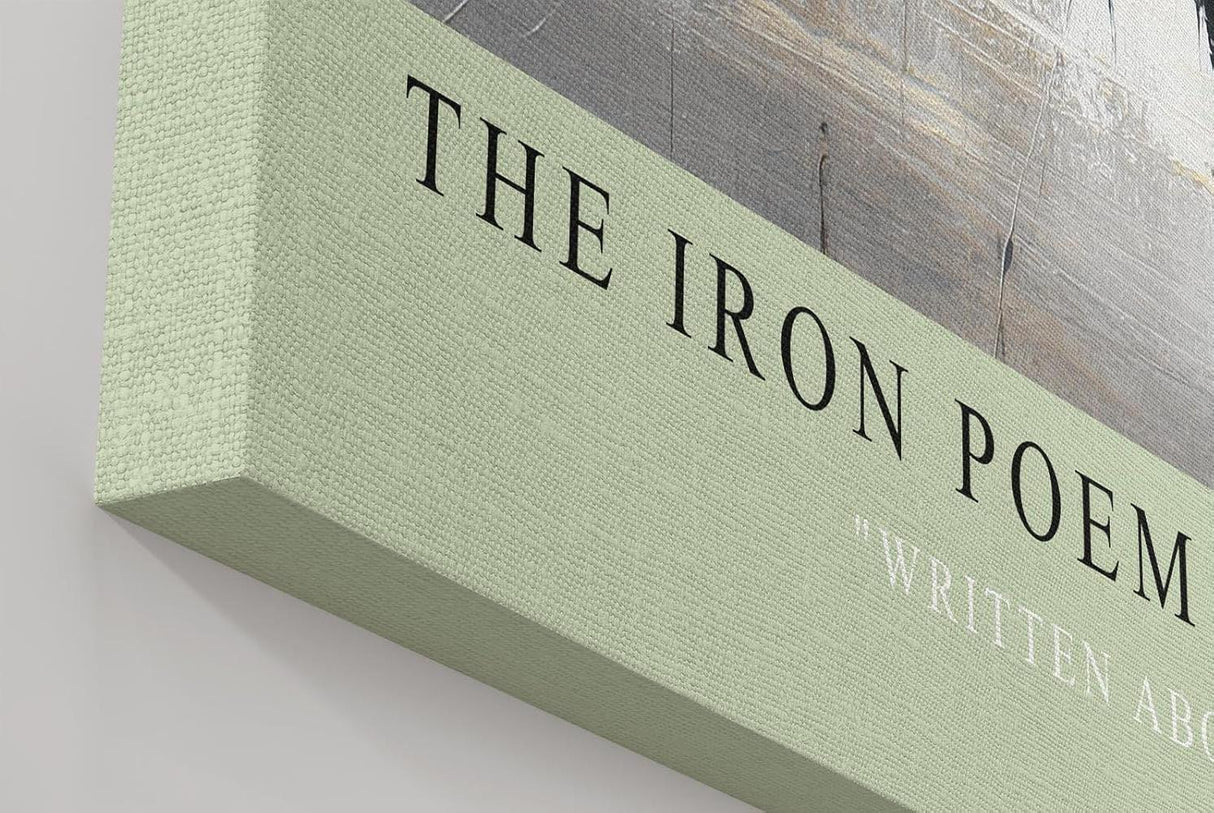 Paul Sinus Wandbild in 40x60cm The Iron Poem Eiffelturm in impressionistischer Darstellung mit Figuren im Vordergrund und grauer Stadtstimmung