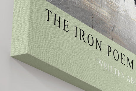 Paul Sinus Wandbild in 40x60cm The Iron Poem Eiffelturm in impressionistischer Darstellung mit Figuren im Vordergrund und grauer Stadtstimmung