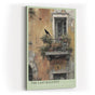 Paul Sinus Wandbild in 40x60cm The Last Balcony – Romantische, gealterte Hausfassade mit verwittertem Balkon und nostalgischem Charme in gedämpften Farben