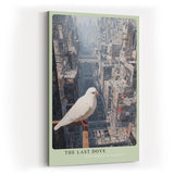 Paul Sinus Wandbild in 40x60cm The Last Dove – Weiße Taube in futuristischer Stadtlandschaft