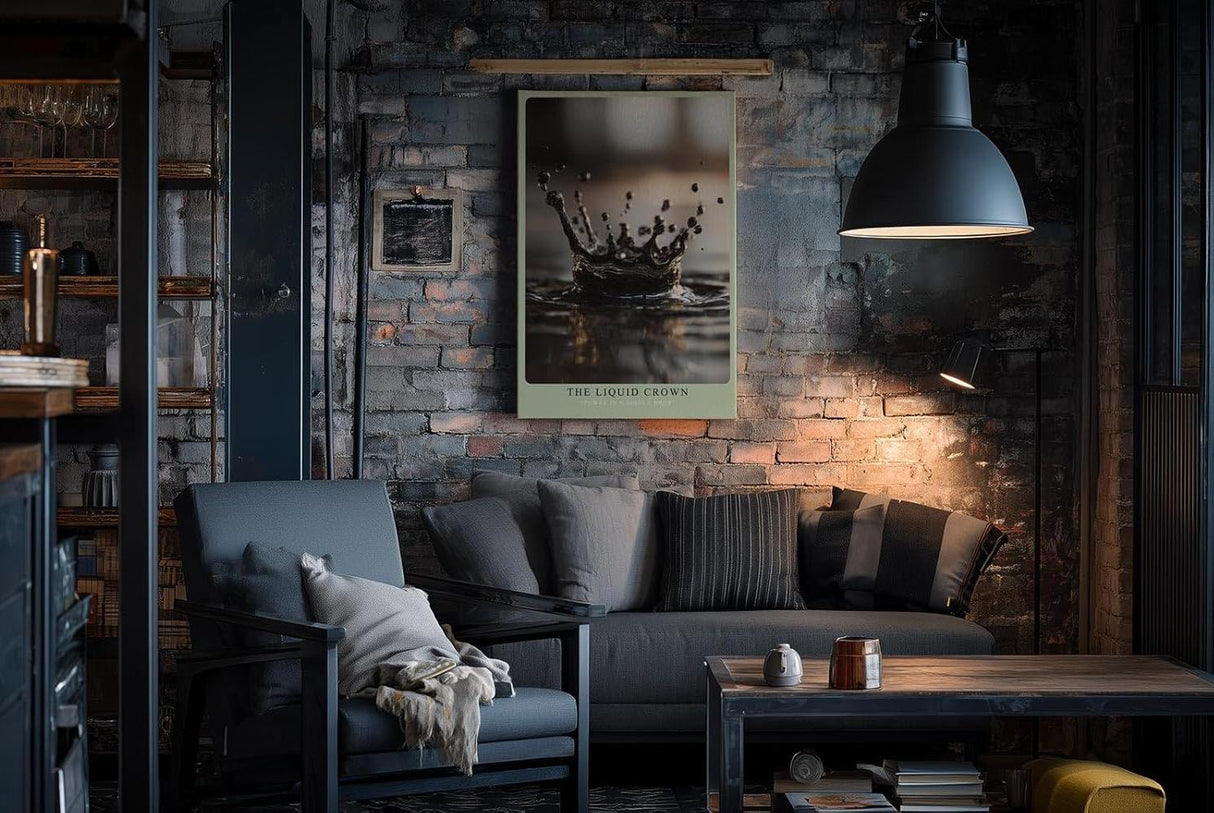 Paul Sinus Wandbild in 40x60cm The Liquid Crown – Fotografische Nahaufnahme einer Wasserkrone im Moment des Aufpralls