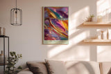 Paul Sinus Wandbild in 40x60cm The Liquid Prism – abstraktes Farbmotiv mit regenbogenfarbenem Glanz und fließender Struktur für moderne Raumgestaltung