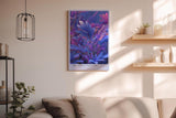 Paul Sinus Wandbild in 40x60cm The Purple Whisper – Traumhafte Nahaufnahme violetter Pflanzenblätter in leuchtenden Farbverläufen für moderne Raumakzente