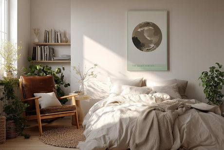 Paul Sinus Wandbild in 40x60cm The Quiet Vortex – Abstraktes Rundmotiv in sanften Sepiaund Brauntönen