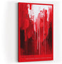 Paul Sinus Wandbild in 40x60cm The Red Veil – Abstraktes Kunstwerk mit dynamischen Linien in kräftigen Rottönen