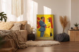 Paul Sinus Wandbild in 40x60cm The Selling Weeks – Vintage Business Couple im Retro-Stil, stilvolle Illustration in leuchtenden Farben