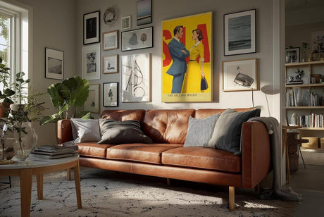 Paul Sinus Wandbild in 40x60cm The Selling Weeks – Vintage Business Couple im Retro-Stil, stilvolle Illustration in leuchtenden Farben