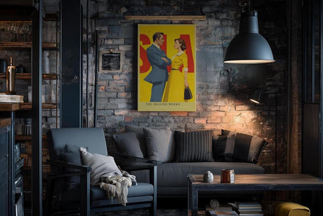 Paul Sinus Wandbild in 40x60cm The Selling Weeks – Vintage Business Couple im Retro-Stil, stilvolle Illustration in leuchtenden Farben