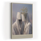Paul Sinus Wandbild in 40x60cm The Silent Bloom – Surreale Darstellung zweier Figuren mit Blumenmotiv