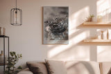 Paul Sinus Wandbild in 40x60cm The Silver Crown – Makroaufnahme einer Wasserkrone in silbrigen Reflexen