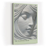 Paul Sinus Wandbild in 40x60cm The Sleeping Muse – Elegante Darstellung eines in feinen Linien gearbeiteten weiblichen Gesichts in sanfter Ruhe