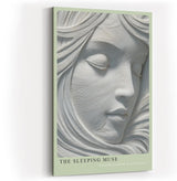 Paul Sinus Wandbild in 40x60cm The Sleeping Muse – Elegante Darstellung eines in feinen Linien gearbeiteten weiblichen Gesichts in sanfter Ruhe