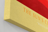 Paul Sinus Wandbild in 40x60cm The Sun's Curtain – Abstrakte Wellen in leuchtendem Gelb und Rot für moderne Wohnräume