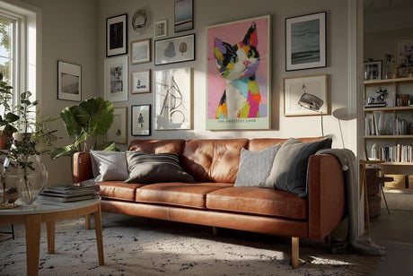 Paul Sinus Wandbild in 40x60cm The Sweetest Look – Verspieltes Katzen-Porträt im bunten Acrylstil, farbenfrohe Wandkunst mit charmantem Ausdruck
