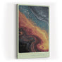 Paul Sinus Wandbild in 40x60cm The Swirling Passage in warmen Braun-, Gelbund Blautönen mit organischen Farbmustern für zeitlose Raumgestaltung