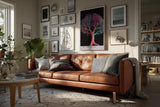 Paul Sinus Wandbild in 40x60cm The Thinking Tree – farbintensiver Baum mit neuronaler Struktur, moderne Naturund Gedankenmetapher